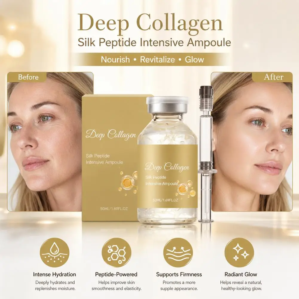 Silk Peptide Ampoule | Anti-Aging Serum with Collagen & 30 Peptide Complex for Intensive Lifting, Skin Tightening & Firming