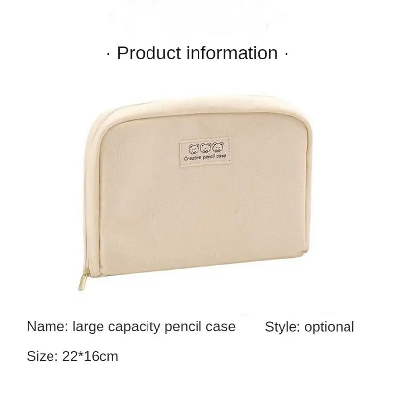 Large Capacity Pencil Bag Large Capacity Double Layer Multipurpose High Quality Zipper Pencil Case Compartment Storage Bag