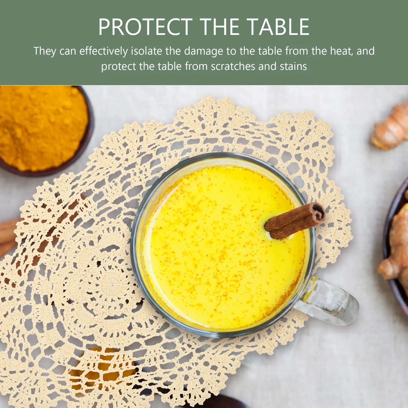 

H made Cotton Placemats Tablecloth Decor Rustic Style Crochet Lace Dinning Farmhouse Holiday Home Wedding Layout Table Pad Mat