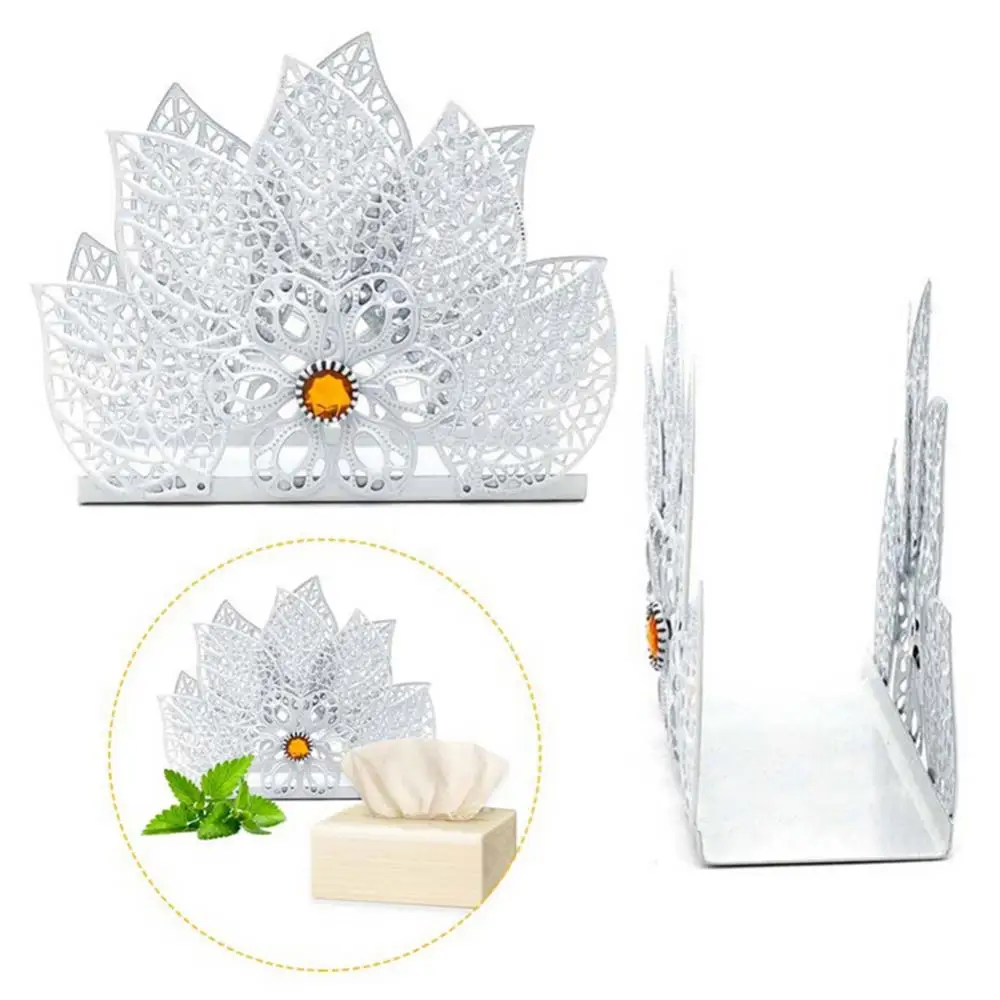 European Hollow Napkin Holder Paper Towel Dispenser Tissue Rack Hotel Party Dining Table Tissue Holder Decor Accessories