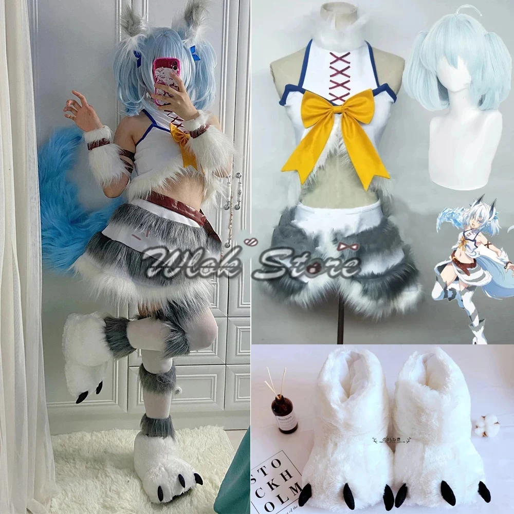 

Anime Redo of Healer Kaifuku Jutsushi no Yarinaoshi Setsuna Cosplay Costume Setsuna Tail Shoes Wig Ears For Women Halloween