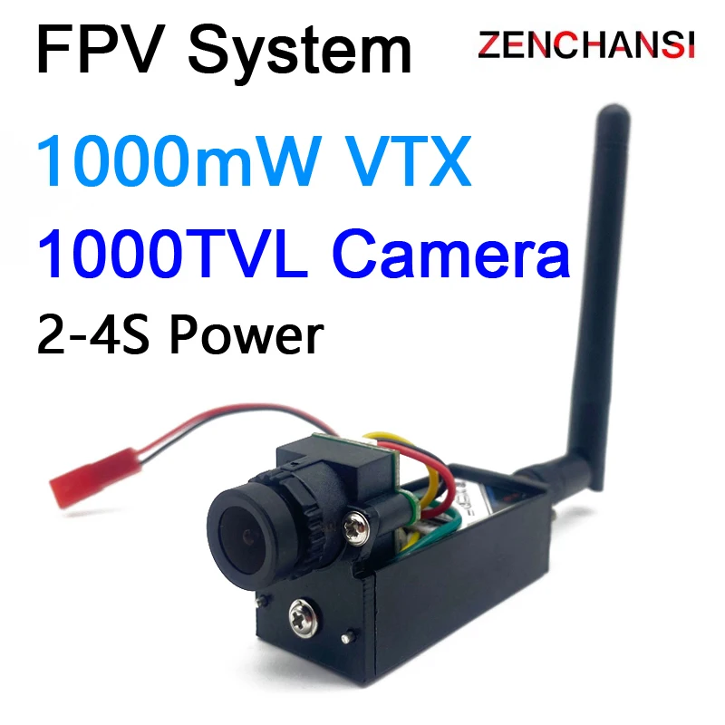 

5,8G 48CH 100/200/400 мВт Регулируемый передатчик VTX и CMOS 1000TVL FPV камера с наибольшим радиатором для радиоуправляемого самолета RC лодки