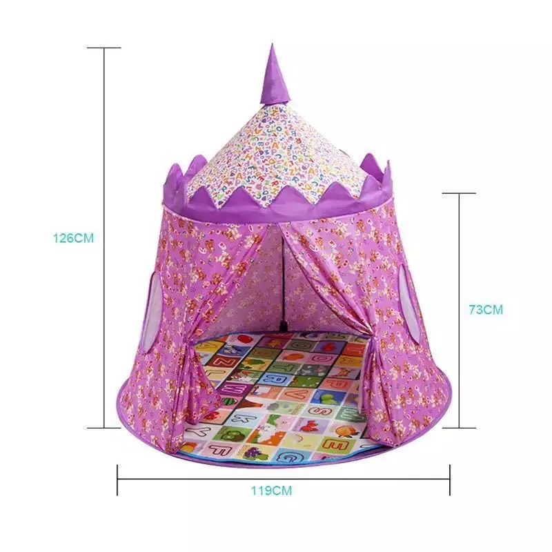 akitoo Children's cloth tent Prince Princess game castle game house yurt Outdoor indoor crawling folding toy