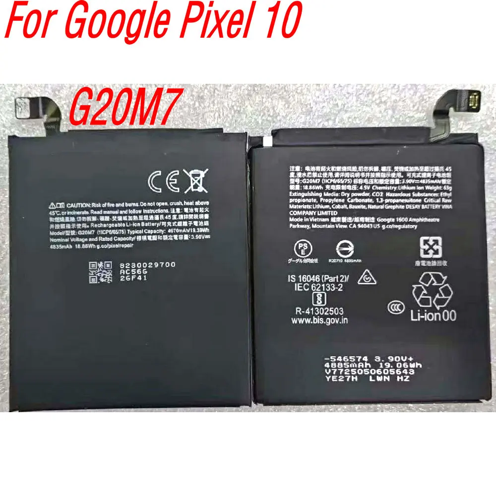 New G20M7 High Capacity Battery For Google Pixel 10 Mobile Phone