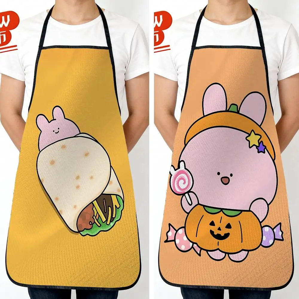 

cute Rabbit Asamimichan Best-Selling Unisex Long Waterproof Apron for Kitchen Cooking, Pottery, Painting, DIY Gifting