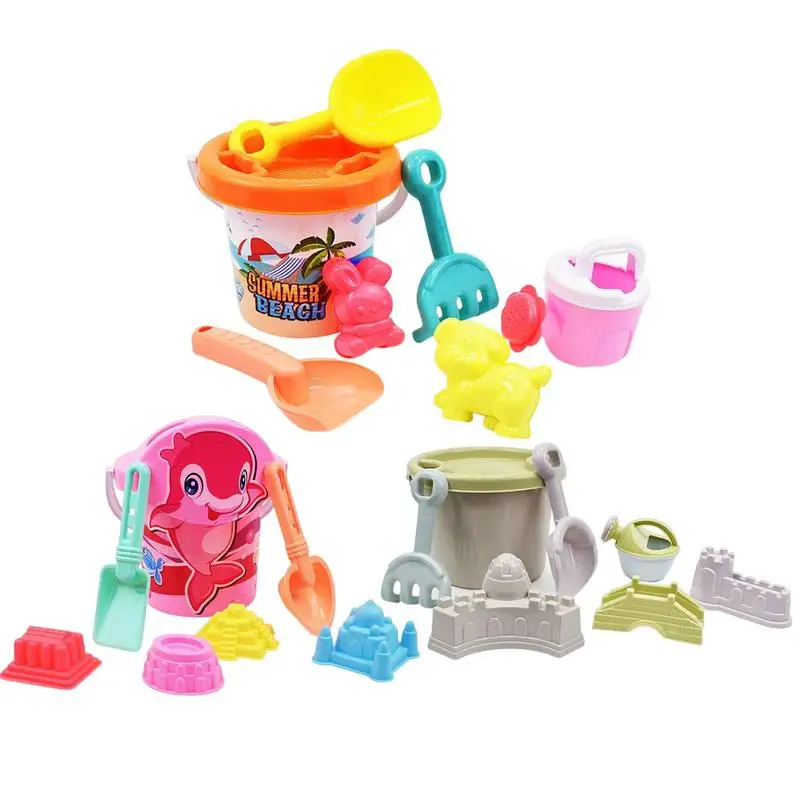 

8pcs Sandbox Toys For Toddlers Kids Beach Toys Animal Sand Molds Beach Bucket Beach Shovel Tool Kit Outdoor Indoor Play Gift