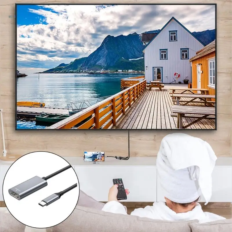 

Versatile Type C To Convertor Simple Display Plugs & Play USB C To 4K Adapter Fast Connection for Homes Office Dropship