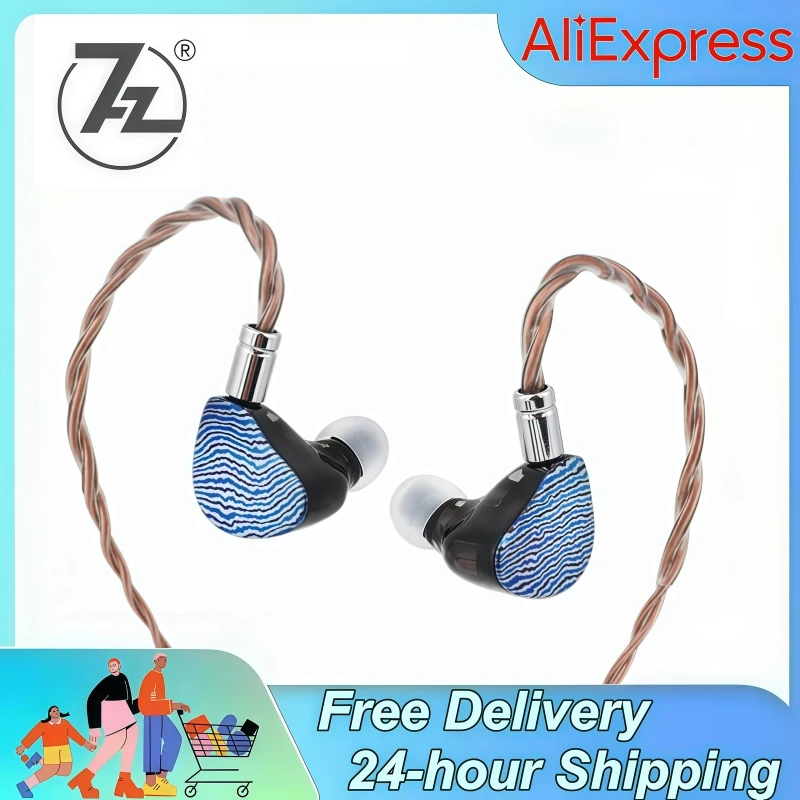 

Наушники HiFi 7Hz Aurora 1 DD+1 Planar Drive с 2 BA-драйверами, сменными разъемами 3.5мм/4.4мм и настраиваемым съемным кабелем 0.78мм 2Pin