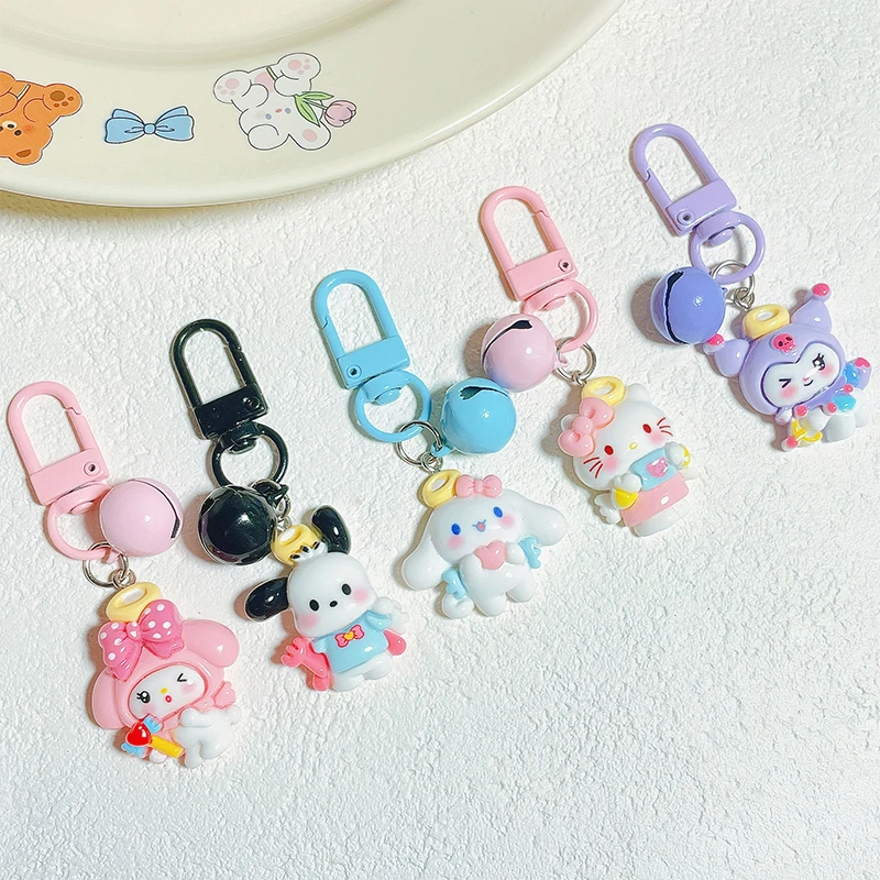 Cartoon Kuromi Melody Pochacco Cinnamoroll Kt Pendant Cute Anime Keychain Bag Hanging Decoration Accessories Gifts