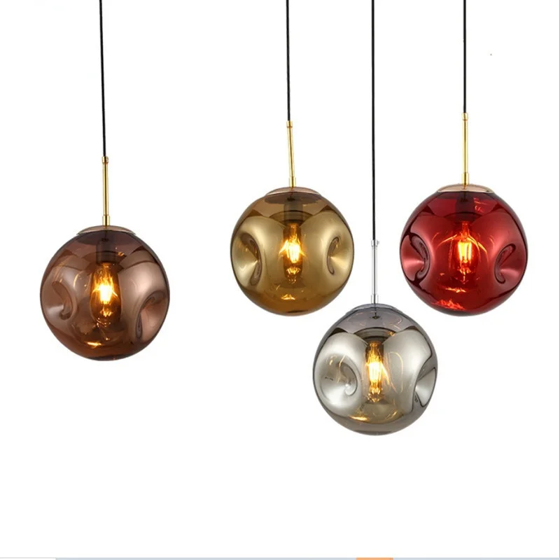 

Postmodern Loft Multicolor Glass Pendant Light Art Glass Designer Dinner Bar Cafe Led Light Fixtures Free Shipping