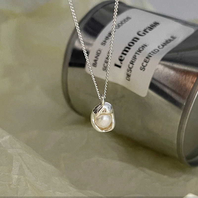 

New 925 Sterling Silver Necklace Simple Personality Charm Pendant Choker Birthday Gift for Women Exquisite Jewelry