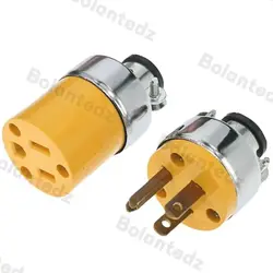 America NEMA L5-15P L5-15R US 15A Outdoor Extension Tripolar Wired Receptacle Male Female Anti-Loose Locked Plug Socket Type B