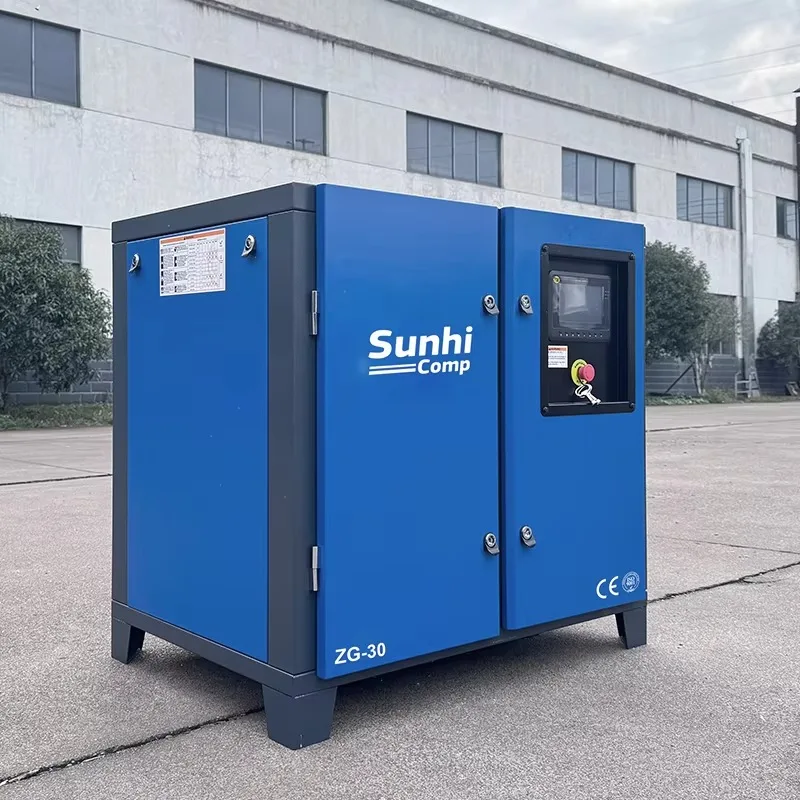Efficient 7.5KW 10HP SUNHICOMP Air Cooled System Sturdy Alloy Material Industrial Screw Air Compressor for Heavy-Duty Use