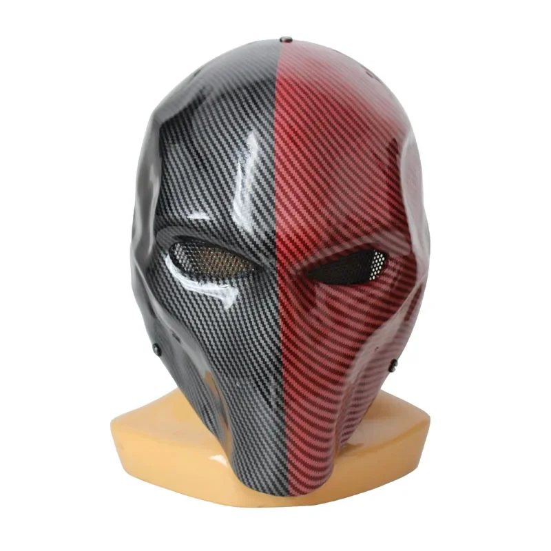 FRP Deathstroke Imitation Carbon Fiber Green Arrow Binocular Edition FRP Mask CS Field King Kong Mesh Large Size M121