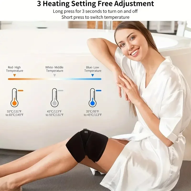 Electric Knee Heating Pad USB Heated Knee Brace Support for Arthritis Joint Old Cold Leg Knee Warmer