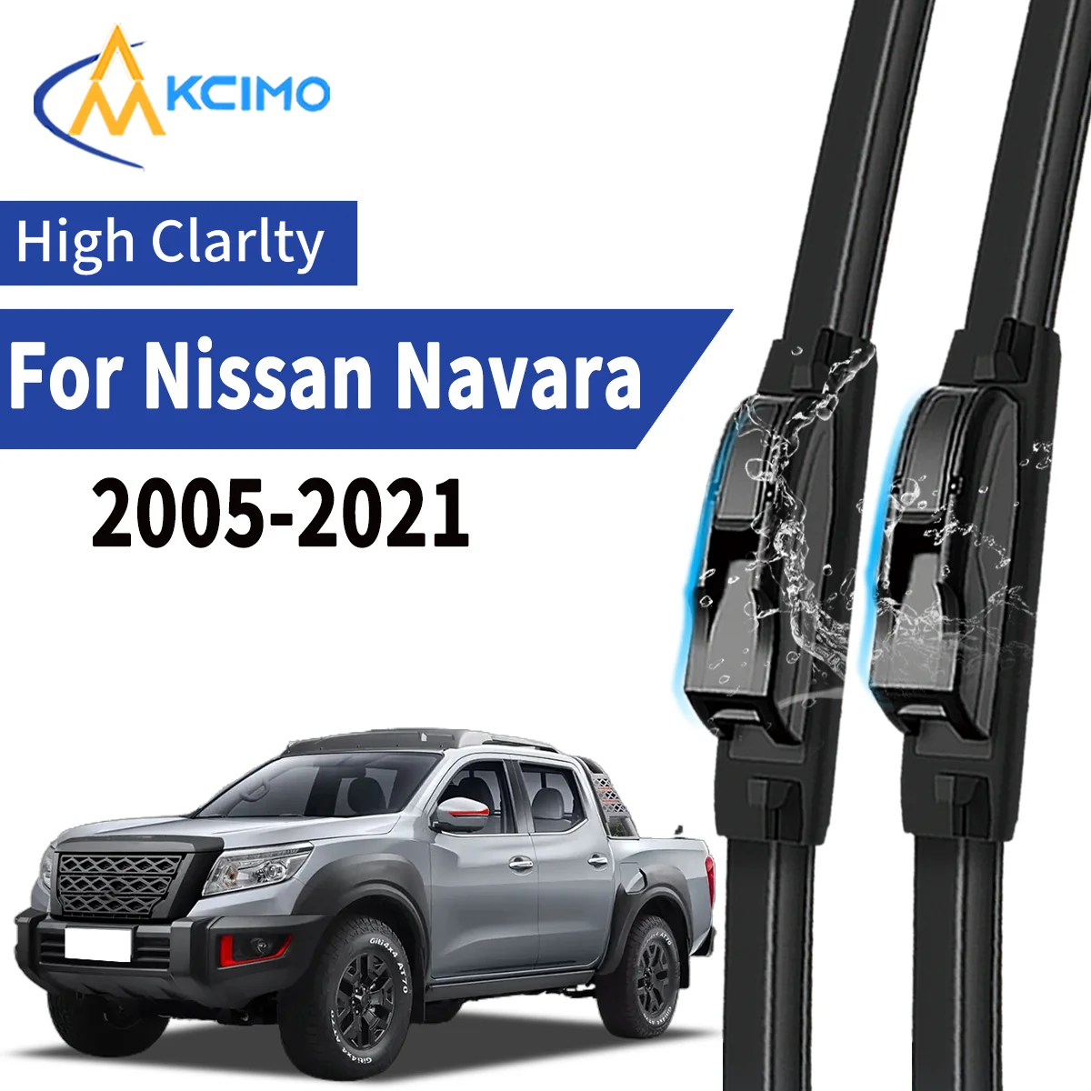 

2pcs Car Front Wiper Blades For Nissan Navara D40 05-21 Windscreen Windshield Wipers Silent Rubber Auto Accessories Replacement