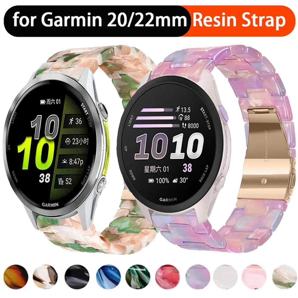 20mm 22mm Harz-Armband für Garmin Forerunner 170 70 570 47mm 42mm 970 965 265 255 55 165 Armband Garmin Active 6 5 Venu 3 4 45mm