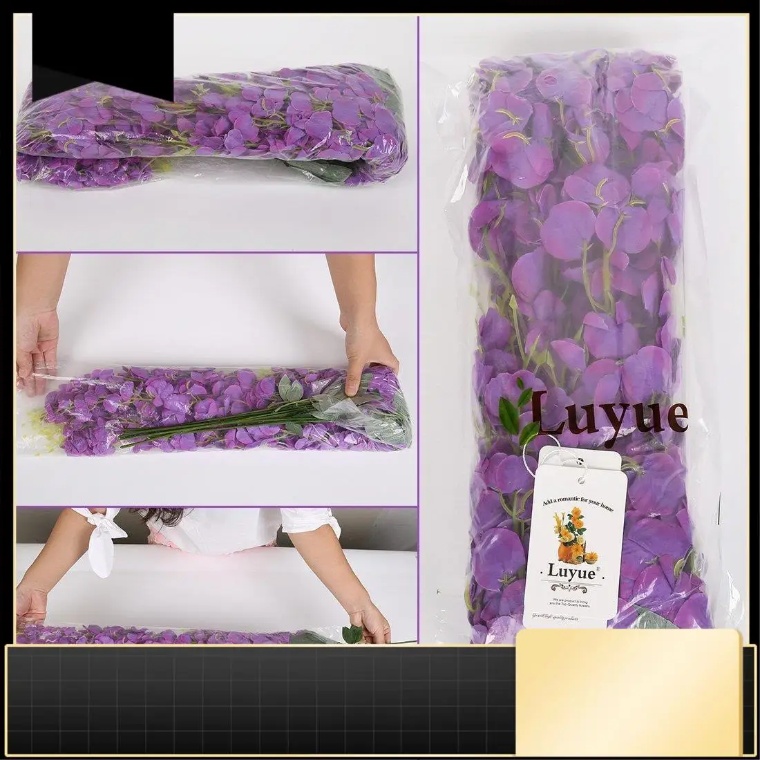 

Artificial Silk Wisteria Vine Ratta Silk Hanging Flower Wedding Decor,6 Pieces-N37R