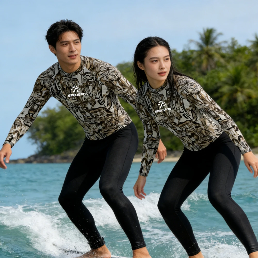 

Men Women Long Sleeve Surfing Shirt UPF50+ Sun Protection Rash Guard Sailing Top Wear Beach Swimwear for Water Sport Fishing