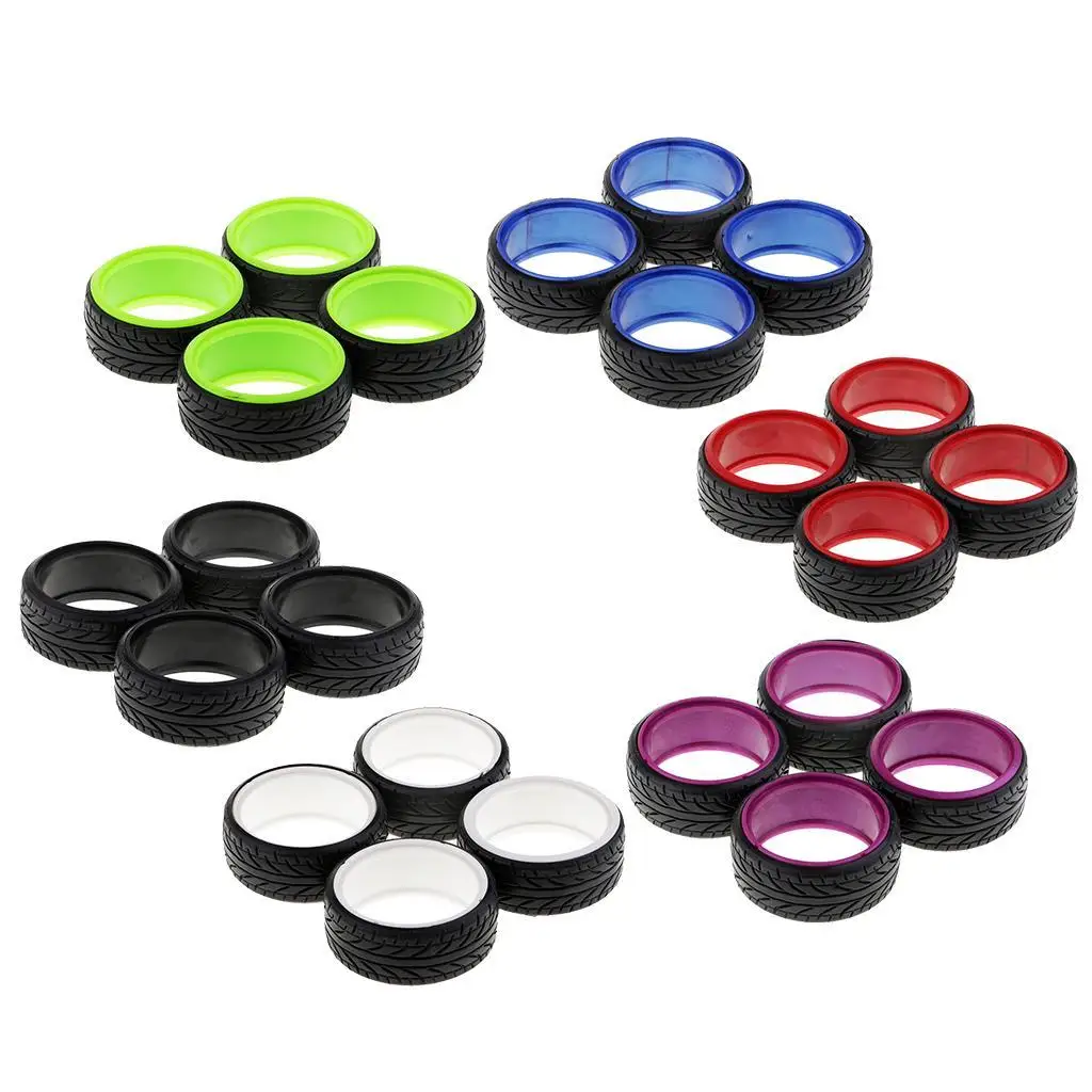 RC Rubber Tyre Shockproof Pattern High Grip Drift Tire Set for HSP 94123 1/10 Scale Model Car Replacement
