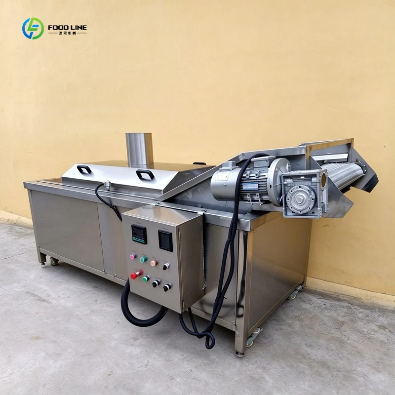 Frozen Potato Chips Shrimp Deep Fryer Chin Chin Frying Making Production Line Fried Cashew Nut Machine on Sale FL Customized