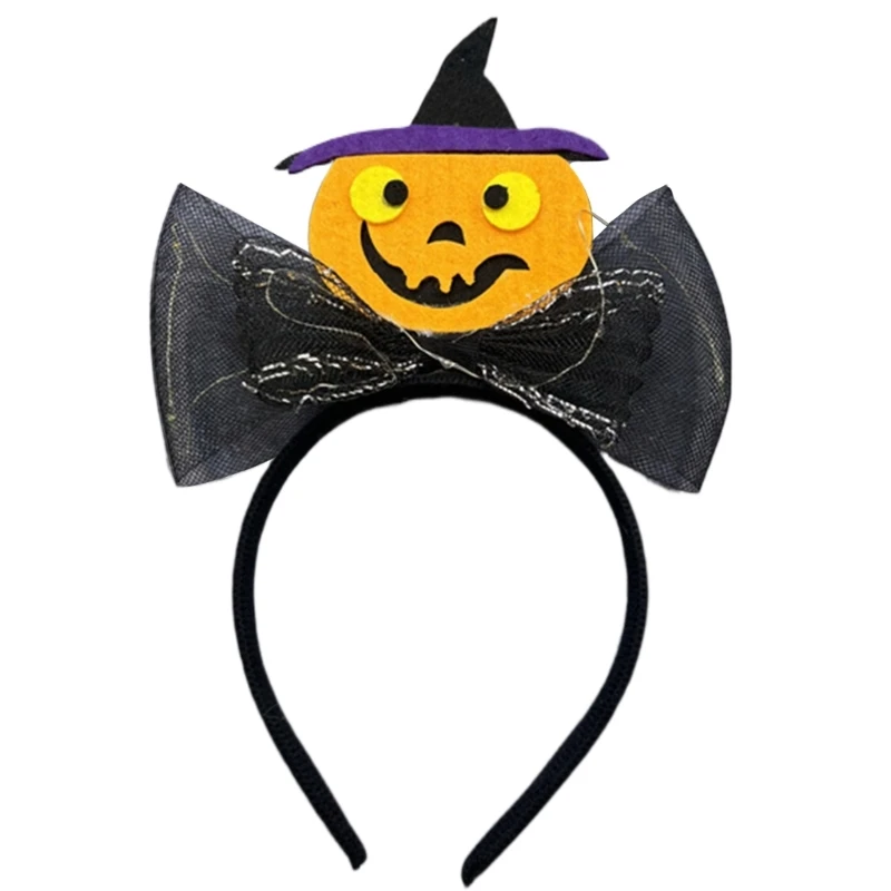 Ikat Rambut Kepala Labu Tengkorak Seram Ikat Rambut Cosplay Remaja Ikat Kepala Halloween