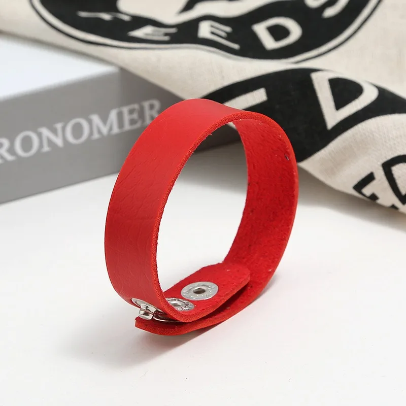 Korean Fashion Adjustable PU Leather Bracelets for Men Women Candy Color Bangles Student\'s Small Gifts Hand Accessories Jewelry
