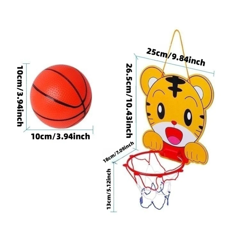 Cartoon Animals Tigers Basketball Racks Basketball Hoop For Kids Basketball Hoop For Toddlers 1-3 Little Tikes Basketball Hoop