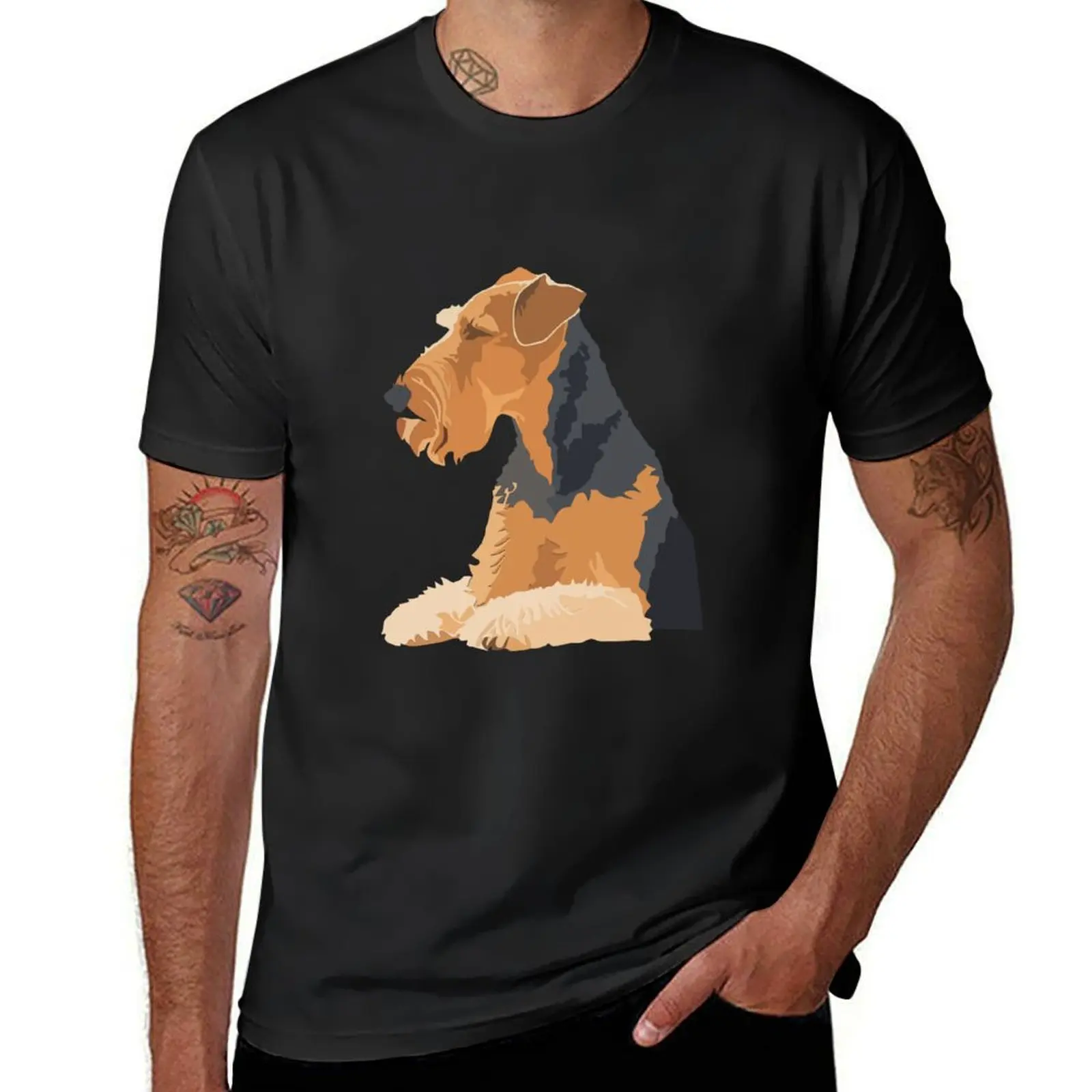 

Airedale Terrier T-Shirt anime clothes summer clothes Short sleeve tee sweat Short sleeve tee men