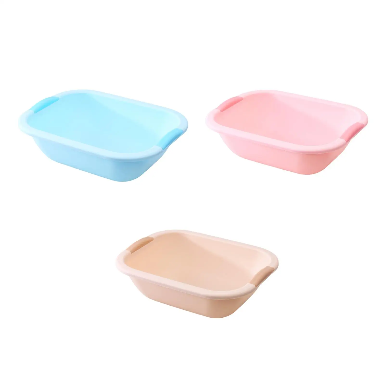 

Wash Basin Multifunctional Washbasin Dish Tub Dish Pan Laundry Basket for Cleaning Clothes Hand Wash Soaking Feet Kitchen Beach