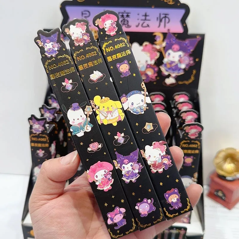 24pcs/lot Magic Sanrio Press Gel Pen Cartoon 0.5mm Black Ink Neutral Pens Promotional Gift Office School Writing Supplies