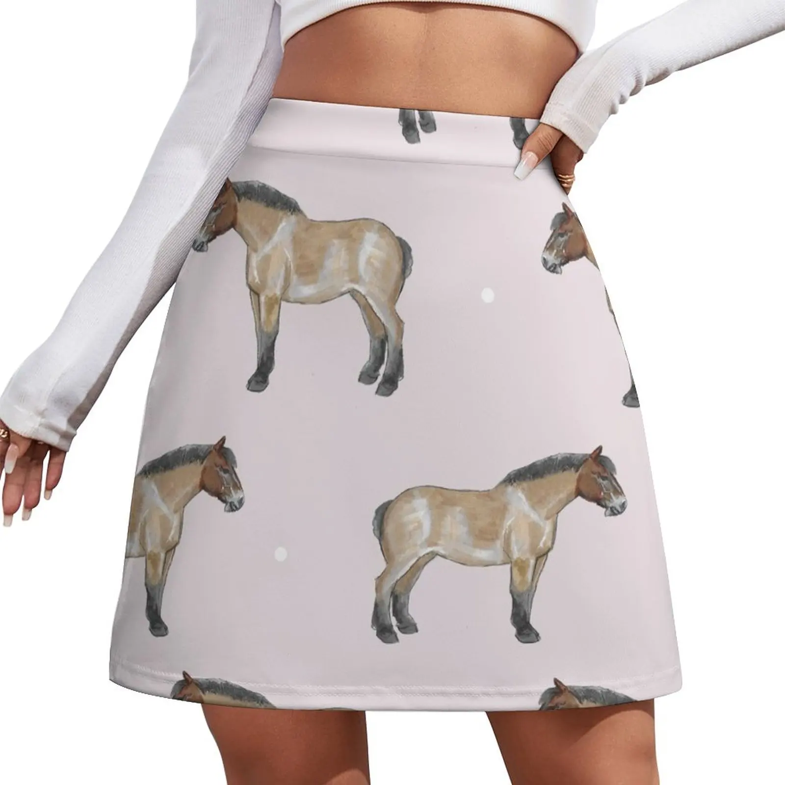 

Belgian Draught Horse Mini Skirt chic and elegant woman skirt Short women′s skirts Women clothing