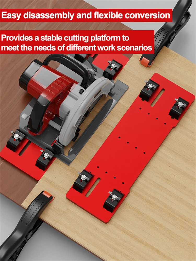 

Adjustable Saw Bottom Base Guide Plate Woodworking Tool Aluminum Alloy Linear Motion Guide Rail For Circular Saw Cutting Machine