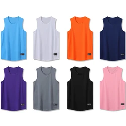 Solid Color Quick Dry Men's Basketball Jersey Shirt Crossfit Male Sports Marathon Running Tank Top Jogging Gym Fitness Vest