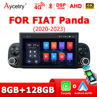 Android 14 Auto Wireless 7'' Carplay Stereo autoradio For Fiat Panda 2020-2023 Car Radio 2 din Multimedia player Screen 4G LTE