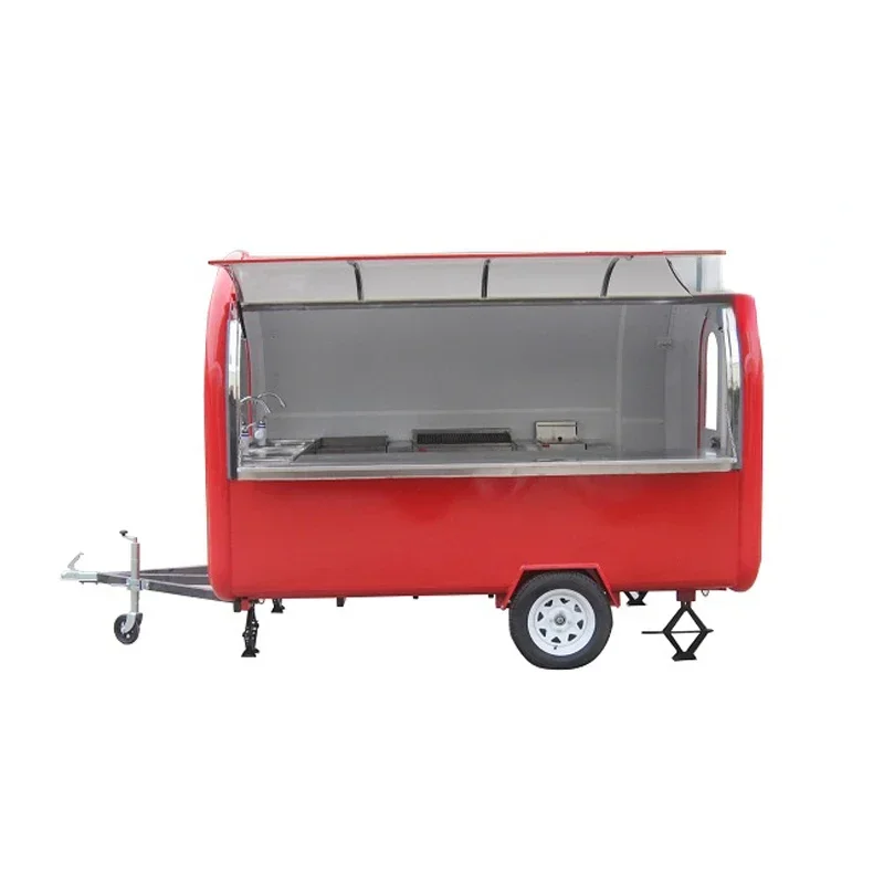 mobile food carts/trailer/ ice cream truck/snack food carts for sale stainless steel table