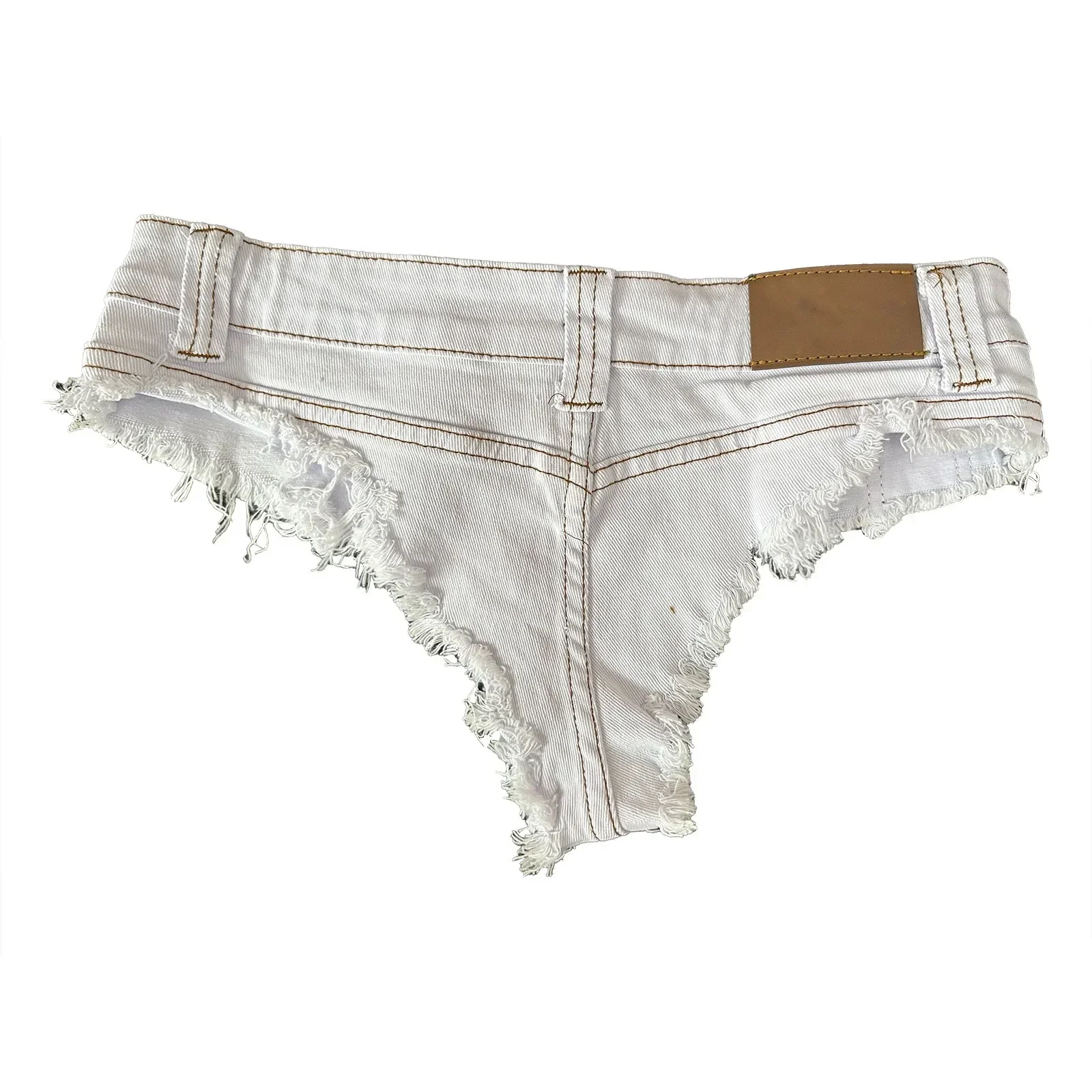 Fashion Sexy Holiday Beach Shorts Denim Thongs For Beach Summer Holiday Wear For Ladies Hot Pants Mid Waist Female Clothes