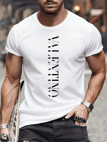 Men's summer round-neck printed short-sleeved t-shirt from luxury brand - streetwear for summer, original men's top