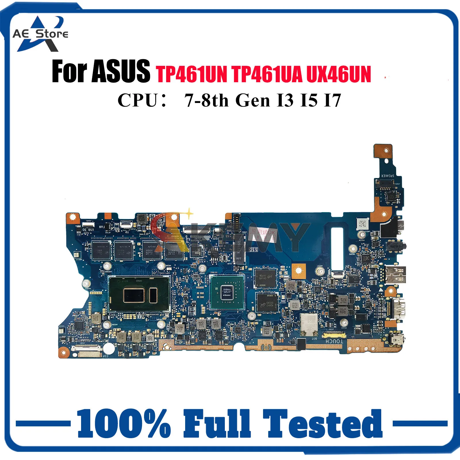 

UX461UN Laptop Motherboard For ASUS ZenBook TP461UN UX46UN UX461 TP461UA Notebook Mainboard With I3 I5 I7 CPU 100% tests OK stk