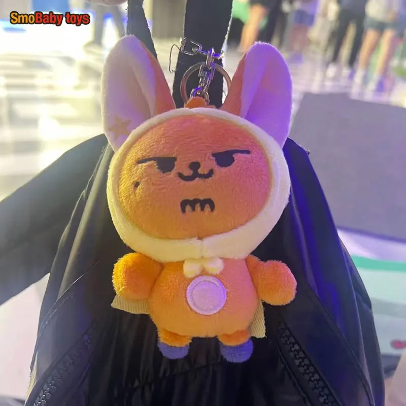 Kpop TXT Plush Dolls Cute Soobin Beomgyu PPULBATU Same Plush Keyrings Tutu Bar Two-Bar Doll Keychain Rings Plush Bag Pendant