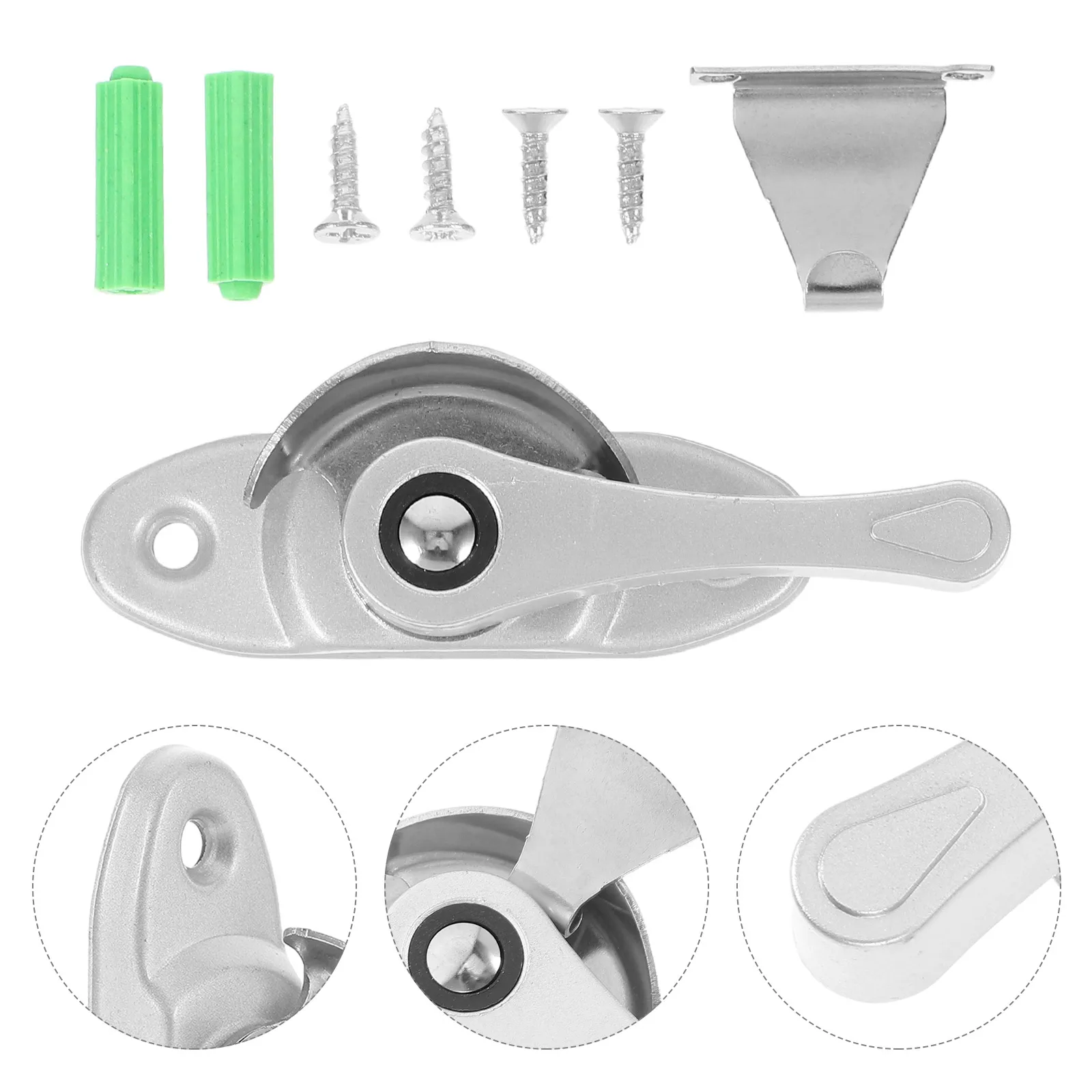

2 set 2 Sets Stainless Steel Door Security Locks Safety Enhanced Sliding Protection Anti-Theft Durable Easy