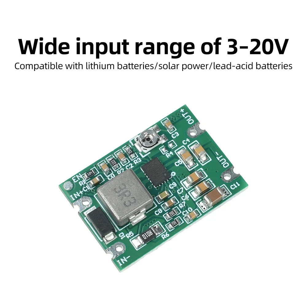 1-5 Stück Buck-Boost-Modul DC 3-20V auf 1,2-18V Spannungsregelung Stromversorgung für Solarpanels Lithiumbatterie mit Strombegrenzung – Detail 3