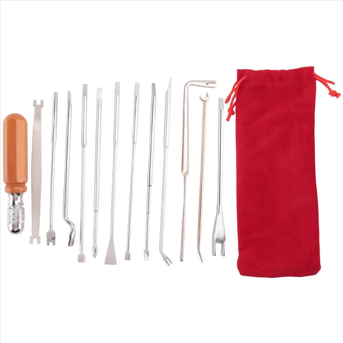 【STOCK】13Pcs Piano Tuning Tool Piano Tuning Maintenance Tool Piano Tuning Tool Kit with Tuning Wrench