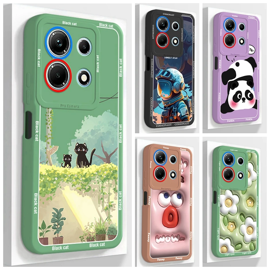 For Infinix Note 30 Case X6833B Cute Cartoon Soft Silicone Protective Phone Back Cover for INFINIX Note 30 5G Cases Funda Coque