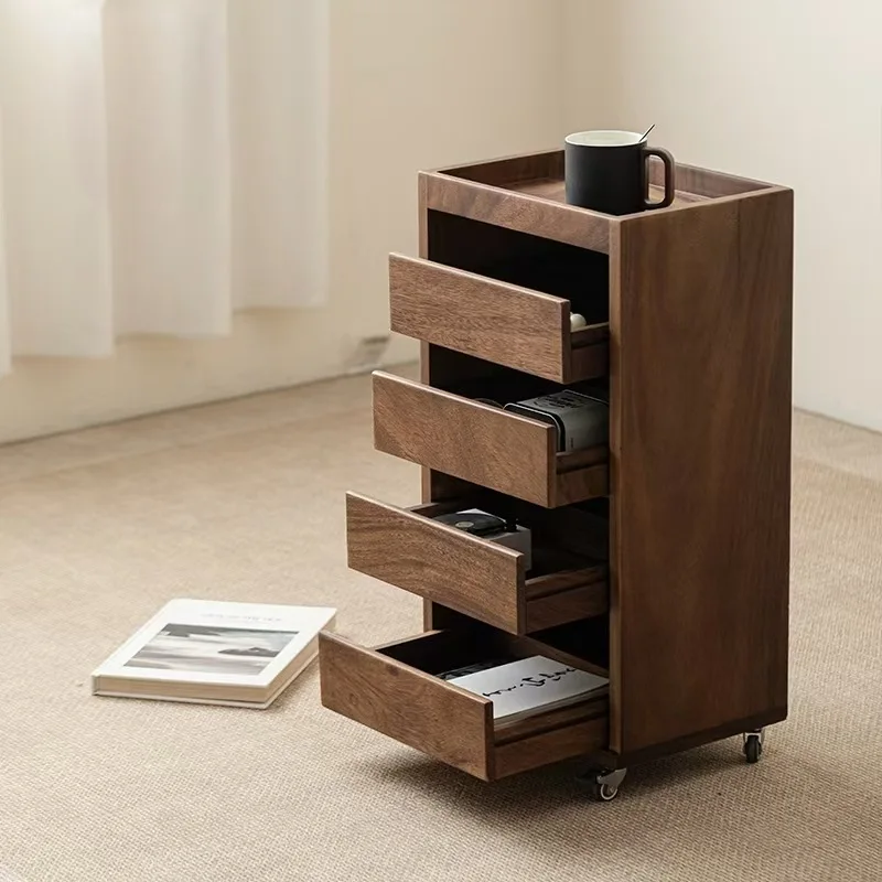Shelf Office Solid Wood Cabinet Display Dental Storage Tea Set Magazine Low Cabinet