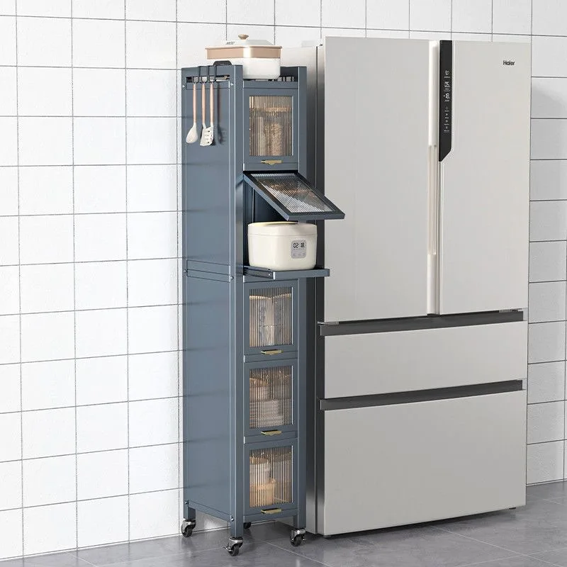 

Drawable kitchen crevice storage cabinet, multi-layer ultra narrow edge storage cabinet, side crevice storage cabinet