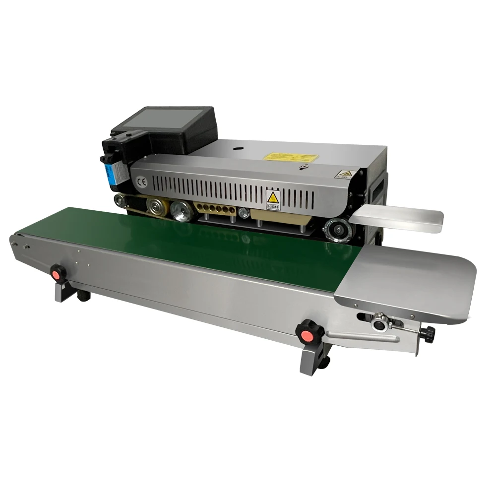 

Continuous band sealer coding machine heat sealing batch coding machine for plastic bags exp date lot number inkjet printer