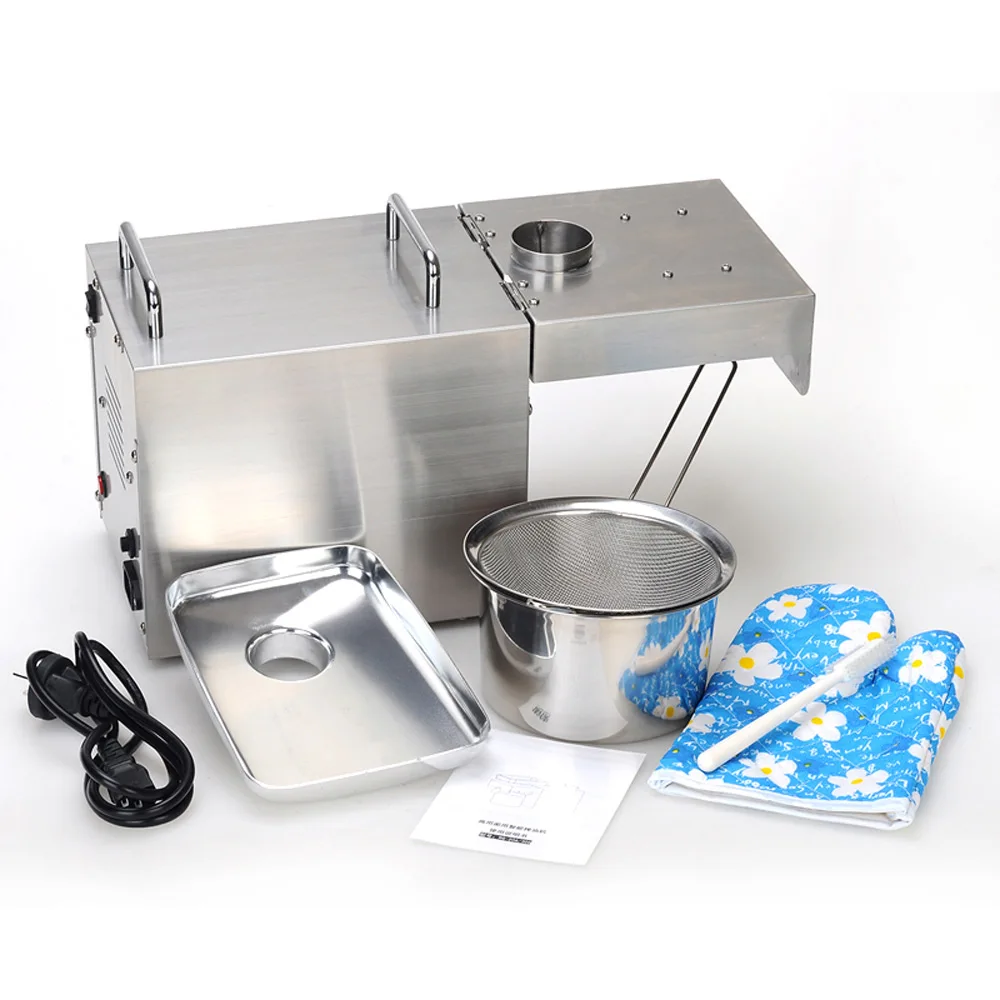 Commercial Stainless Steel Oil Press Machine Small Household Oil Presser Machine Fully Automatic Electric Cold Hot Oil Machine