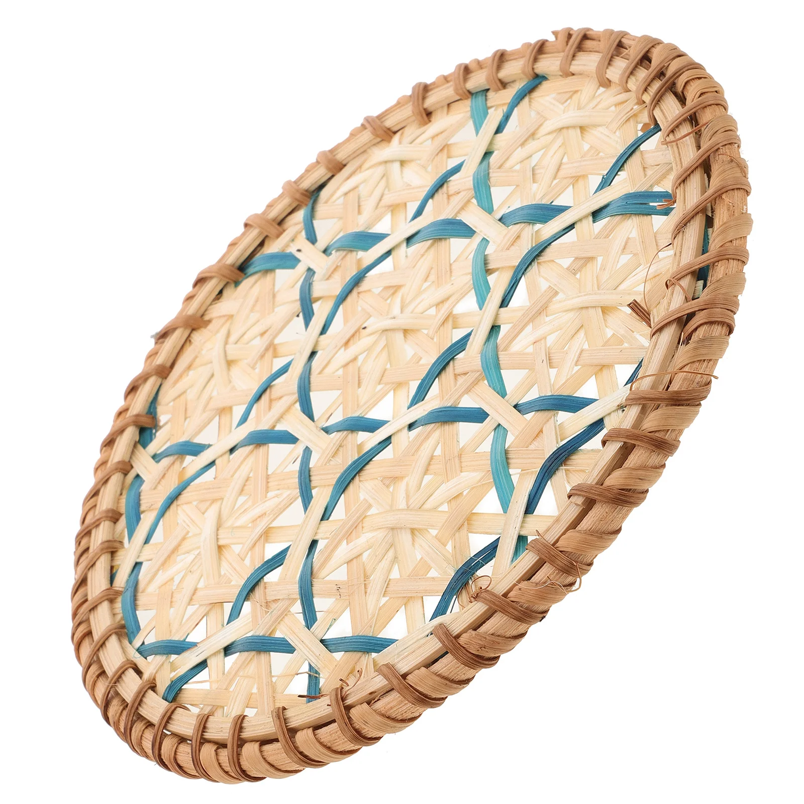 

Bamboo Woven Coaster Set Round Insulated Cup Holder for Sofa Bed Coffee Table Decorative Tray for Kitchen Living Room
