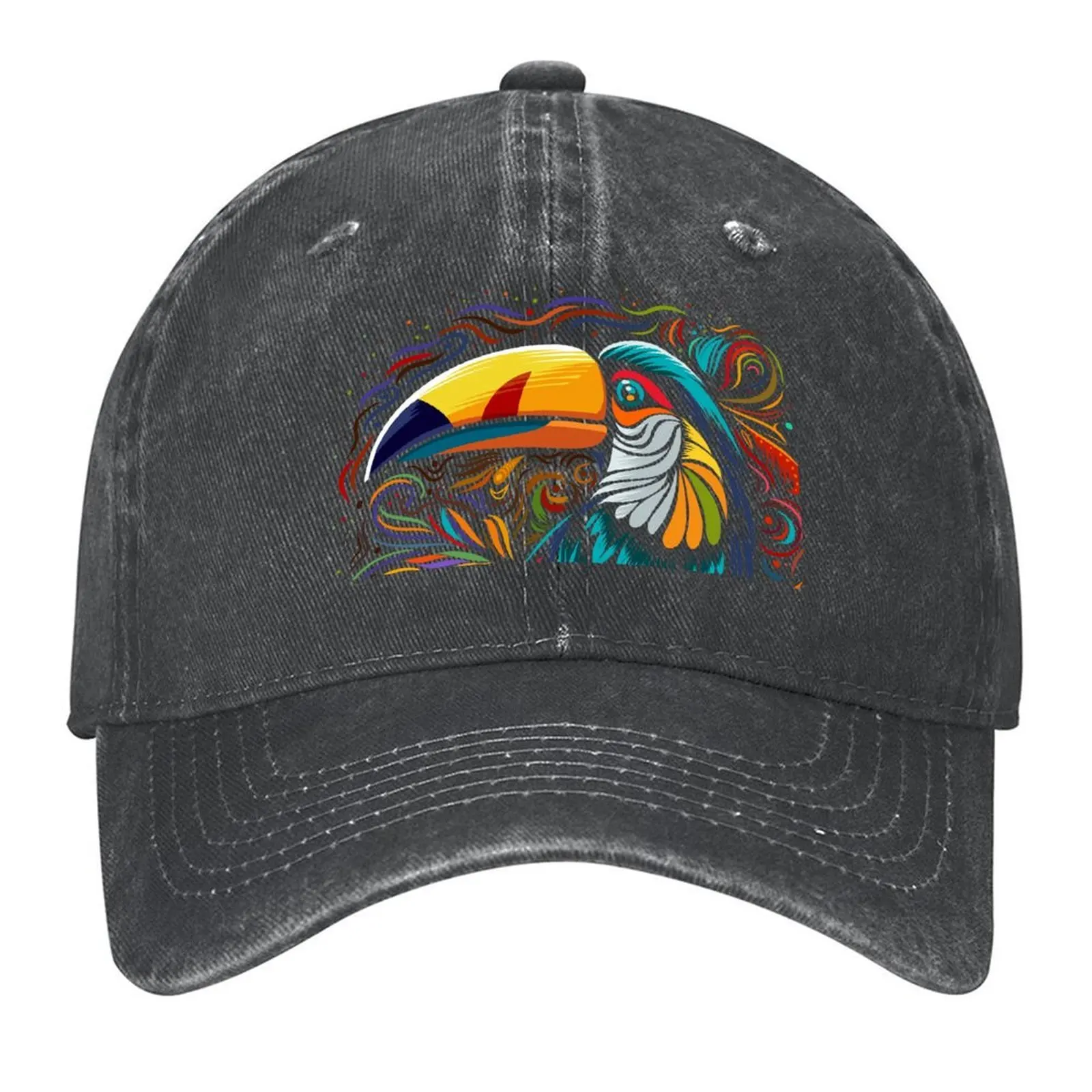 

tribal tropical toucan Baseball Cap Visor Luxury Hat Ball Cap Fashion Beach Men's Caps Women's